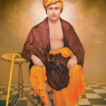 Maharishi Dayanand Saraswati, Arya Samaj, Hindu Philosophy, Vedic Scholar, Spiritual Leader, Indian Sage, Religious Reform, Saffron Turban, Traditional Attire, Hinduism, Dharma Meaning