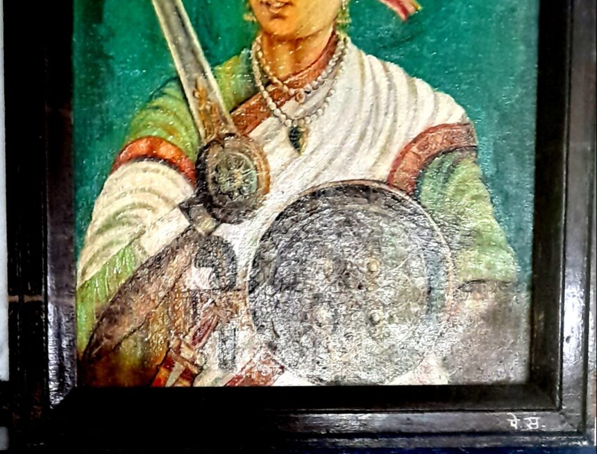 Lakshmi_Bai_Peshva_Museum_Pune_Photo_JKS Rani Lakshmi Bai, Jhansi Ki Rani, Indian history, warrior queen, Indian Rebellion of 1857, historical painting, Peshva Museum Pune, women in history, Indian heroines, cultural heritage
