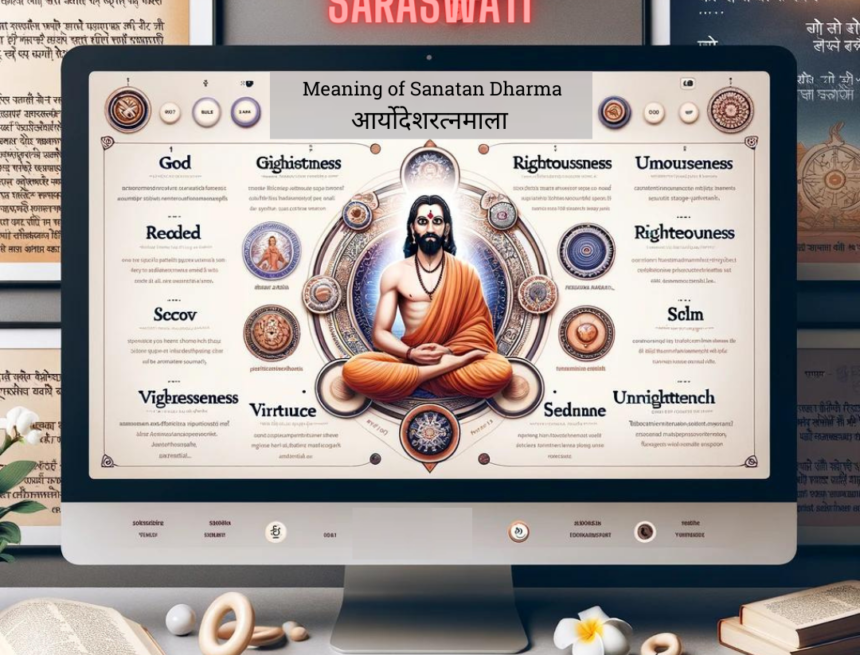 Meaning of Sanatan Dharma (1) Sanatan Dharma, Hindu Philosophy, Maharishi Dayanand Saraswati, Arya Samaj, Vedic Knowledge, Hindu Definitions, Sanskrit, Spiritual Infographic, Hinduism, Dharma Meaning