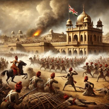 Siege of Cawnpore, Indian Rebellion of 1857, historical battle, British soldiers, Indian rebels, colonial India, military conflict