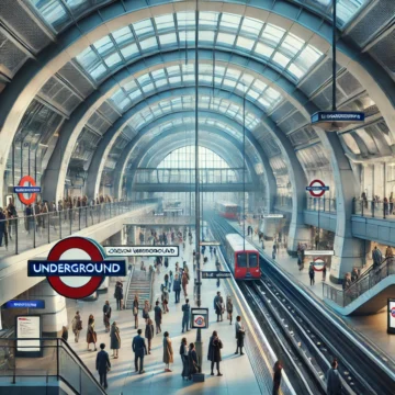 London Underground, tube station, public transport, urban scene, busy, modern architecture, diverse crowd, city life, extremism, terrorism, london tube bombing