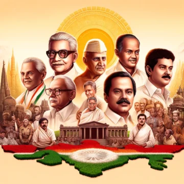 Dravidian politics, Tamil Nadu, C.N. Annadurai, M. Karunanidhi, M.G. Ramachandran, J. Jayalalithaa, Tamil culture, political leaders, digital collage, Indian politics, casteism