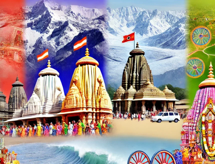 Char Dham Yatra, Badrinath, Dwarka, Puri, Rameswaram, Hindu pilgrimage, sacred sites, Indian temples, cultural heritage, spiritual journey