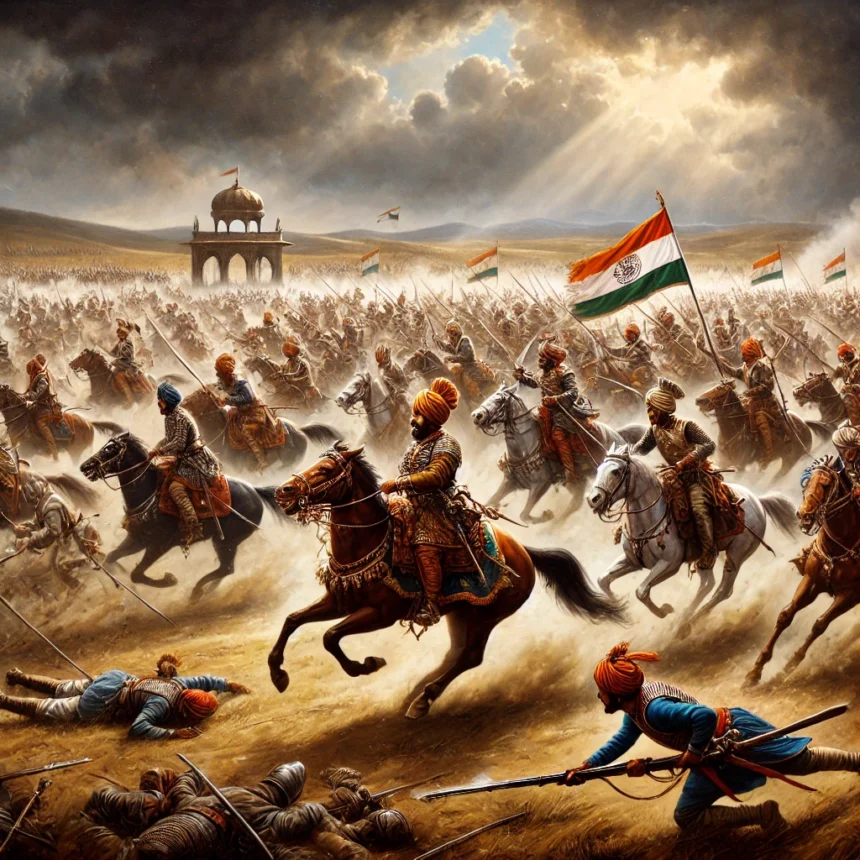 Battle of Narela, Maratha Empire, Durrani Empire, Indian history, military tactics, cavalry charge, traditional armor, historical battle