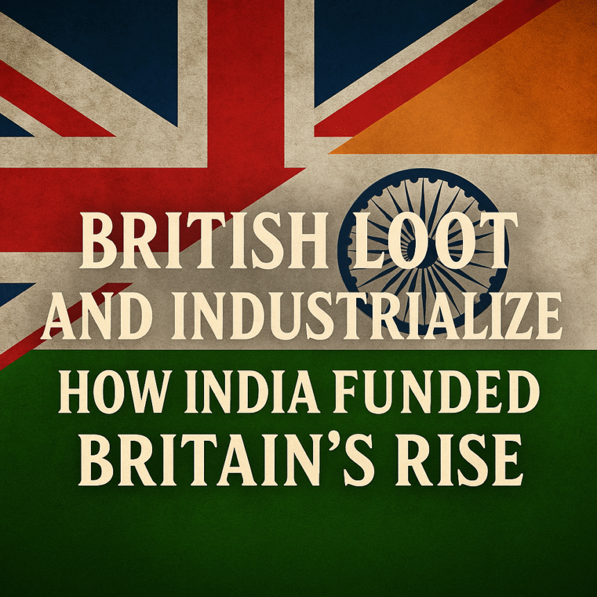 India, Britain, Industrial Revolution, colonialism, wealth drain, East India Company, history, economics, HinduinfoPedia, deindustrialization, British loot