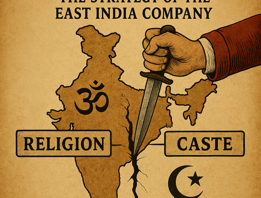 Image Oct 7, 2025, 11_47_58 AM East India Company, Divide and Rule, British Raj, Colonial India, Indian History, Partition, Bharat, Colonial Strategy, British Empire, HinduinfoPedia