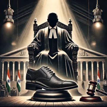 Supreme Court, judiciary, judicial power, luxury and privilege, expensive shoes symbolism, authority above law, moral contrast, judicial ethics, constitutional values, investigative journalism, rule of law, power and accountability