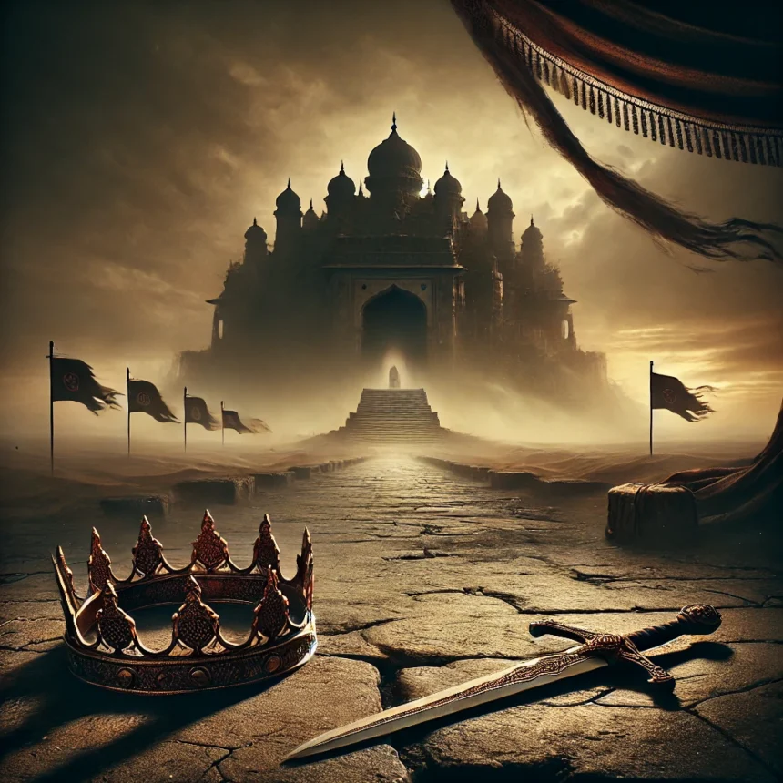 medieval India, historical turning point, civilizational decline, lost sovereignty, conquest and aftermath, symbolic history, fallen kingdom, empire transition, historical memory, power and defeat
