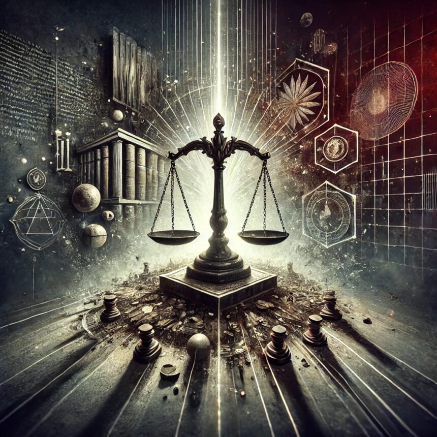 authority paradox, legal asymmetry, blasphemy laws, freedom of expression, power structures, ideological enforcement, judicial imbalance, religious authority, censorship through fear, analytical illustration, law and religion, structural hierarchy