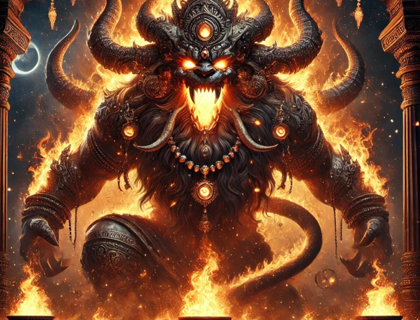 Rigveda, Agni, Vedic protection, tigma-jambha, Vedic fire, dharmic defense, Hindu civilization, Vedic warfare, sacred fire, Rakshasa destruction, ancient hymns, civilizational safeguard, Vedic symbolism