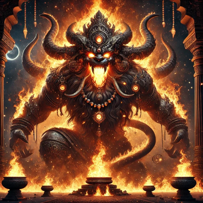 Rigveda, Agni, Vedic protection, tigma-jambha, Vedic fire, dharmic defense, Hindu civilization, Vedic warfare, sacred fire, Rakshasa destruction, ancient hymns, civilizational safeguard, Vedic symbolism