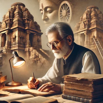 Indian history, historiography, historical analysis, ancient temples, civilizational memory, scholarly research, narrative framing, cultural heritage, history writing