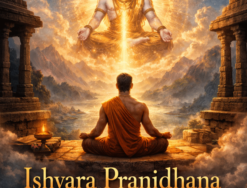 Ishvara Pranidhana, Patanjali Yoga Sutra, Samadhi, Yoga Philosophy, Classical Yoga, Spiritual Surrender, Indian Spiritual Art, Shiva Symbolism, Meditation Art, Hindu Philosophy, Yogic Path, Kaivalya, Sanskrit Tradition