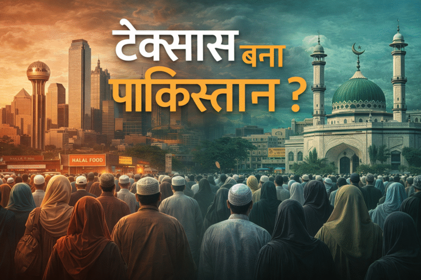Texas suburbs, mosque density, public prayer, demographic change, religious visibility, suburban America, cultural shift, Friday prayers, urban landscape, social tension