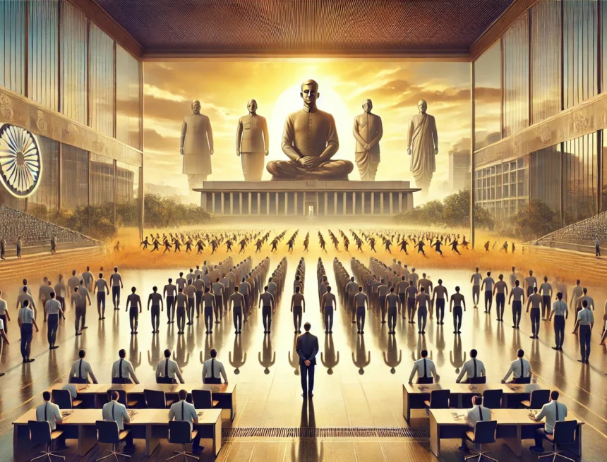 RSS Human manufacturing 7B Hinduinfopedia A RSS, character formation, discipline, national development, corporate ethics, leadership, Indian culture, organized training, sunrise symbolism, institutional strength