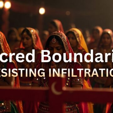 Hindu worship, sacred boundaries, religious observance, Navratri ritual, devotional gathering, cultural preservation, women in worship, temple traditions, spiritual discipline, faith and identity