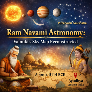 Ram Nvaami 2026 HinduinfoPedia Ram Navami astronomy, Valmiki Ramayana, ancient Indian astronomy, Panchanga calendar, planetary alignment, Ayodhya skyline, celestial map, Vedic knowledge, sky reconstruction, Hindu astronomy