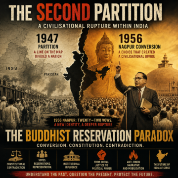 Buddhist Reservation Paradox, Second Partition, Ambedkar, Nagpur Conversion, Buddhism, Hinduism, Reservation Policy, Constitutional Debate, Indian History, Partition of India, Civilisational Rupture, Dalit Politics, Twenty Two Vows, Vijayadasami, Dussehra, Constitutional Contradiction, Social Justice, Indian Constitution, Political History, Cultural Identity, Historical Analysis, Bharat, Sanatana Dharma, Neo Buddhism, Conversion Movement