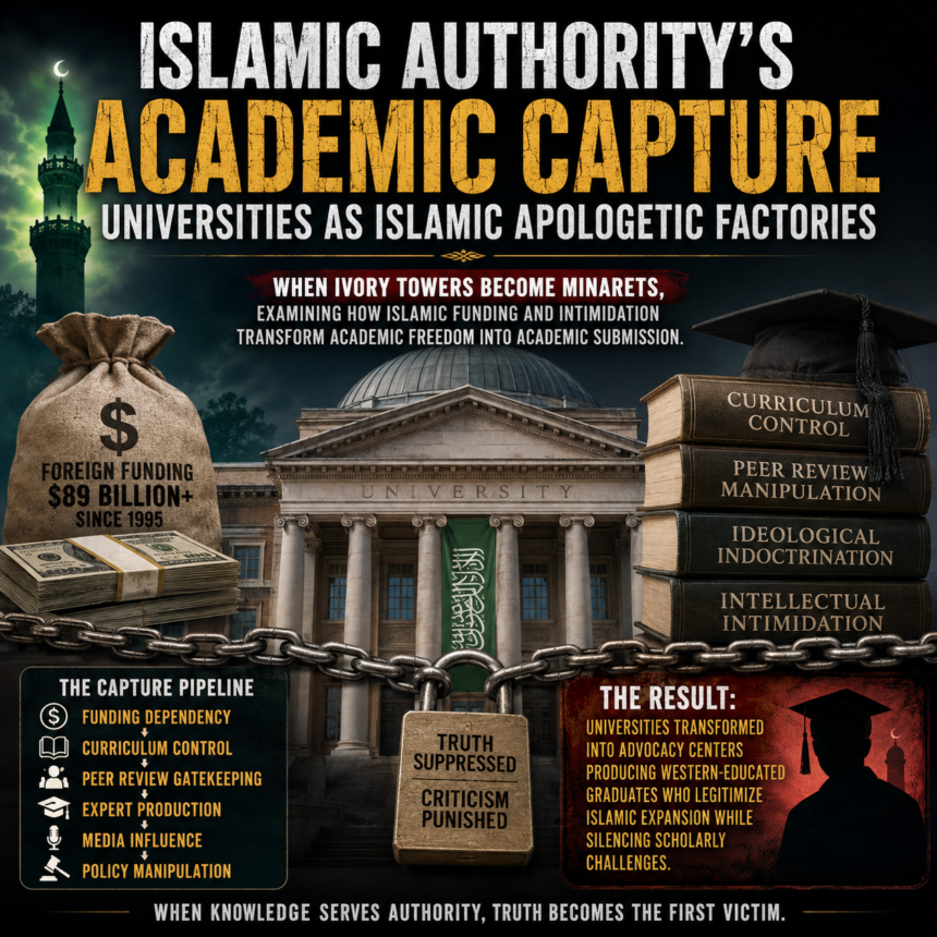 Mohammad 7 HinduinfoPedia Islamic Authority Paradox, academic capture, university influence, higher education, ideological influence, foreign funding, academic freedom, curriculum control, peer review, intellectual intimidation, university governance, ideological indoctrination, institutional capture, academic discourse, knowledge production, policy influence, media influence, research restrictions, higher education debate, geopolitical influence, Western universities, educational institutions, academic censorship, intellectual freedom, feature image