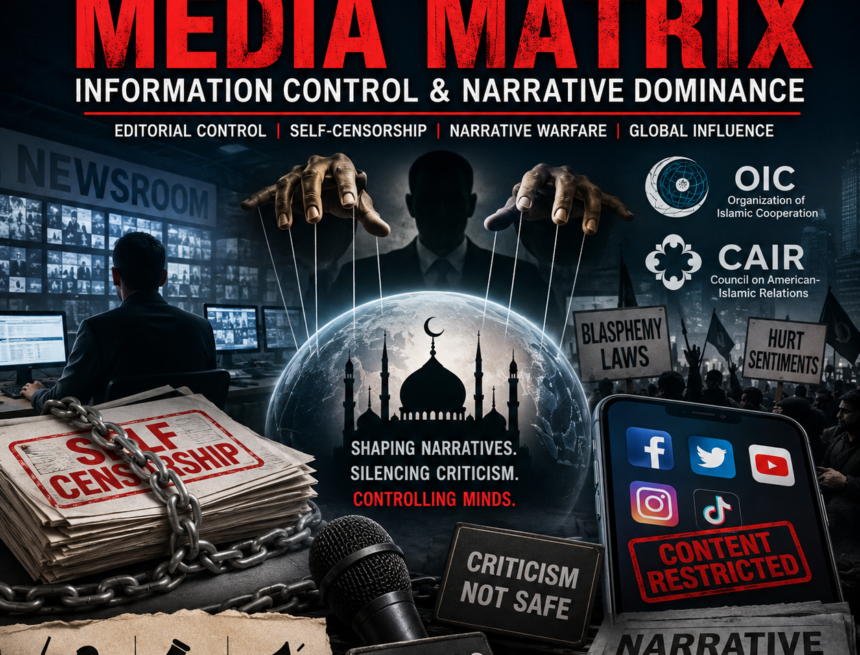 Islamic Authority, Media Matrix, Information Control, Media Influence, Journalism, News Media, Narrative Warfare, Information Warfare, Editorial Policy, Media Bias, Public Discourse, Global Media, Newsroom, Social Media, Content Moderation, Information Flow, Free Speech, Charlie Hebdo, Nupur Sharma, OIC, Academic Networks, Institutional Influence, Propaganda, Digital Media, Global Narratives, HinduinfoPedia